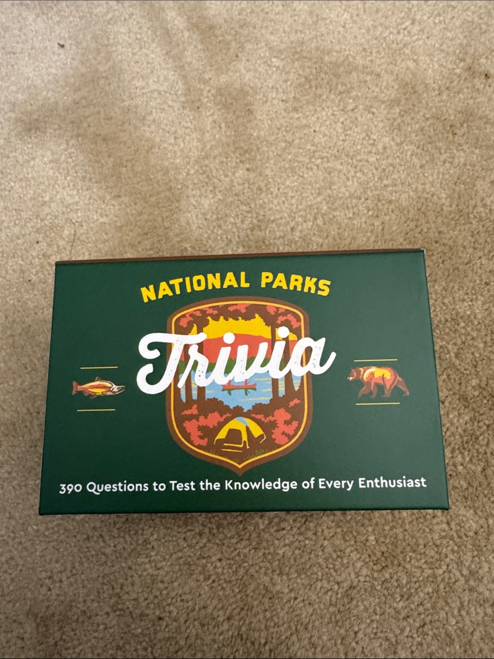 National Parks Trivia Card Game - Green